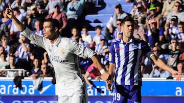 Cristiano termina con su sequía y Real Madrid gana en Alavés