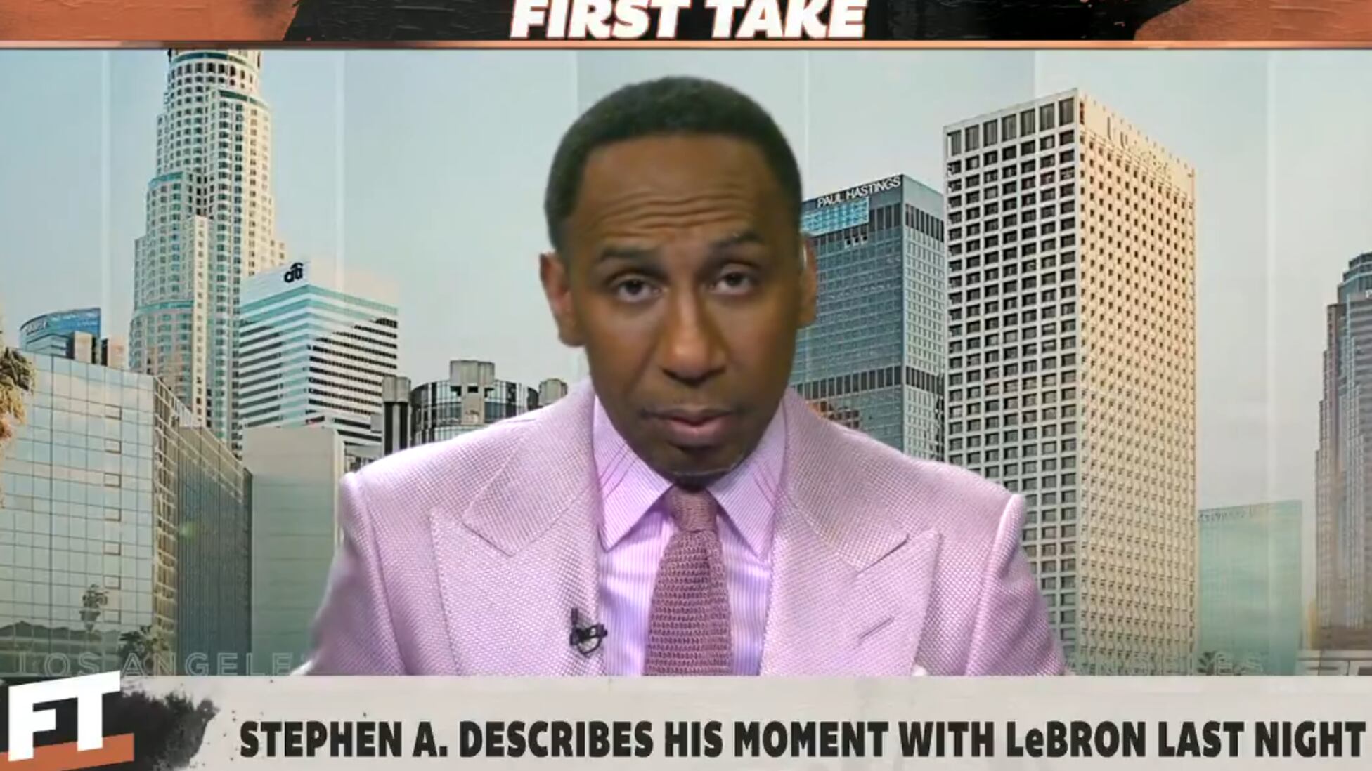 Stephen A. Smith breaks down intense courtside moment with LeBron James ...