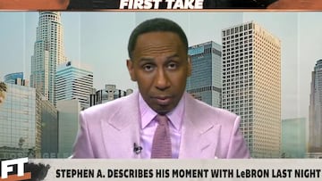 Stephen A. Smith breaks down intense courtside moment with LeBron James!