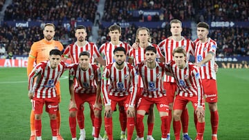 Once titular del Atlético ante el Levante.