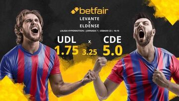 Levante UD vs. CD Eldense: horario, TV, estadísticas, clasificación y pronósticos
