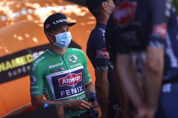 Jasper Philipsen con el maillot verde