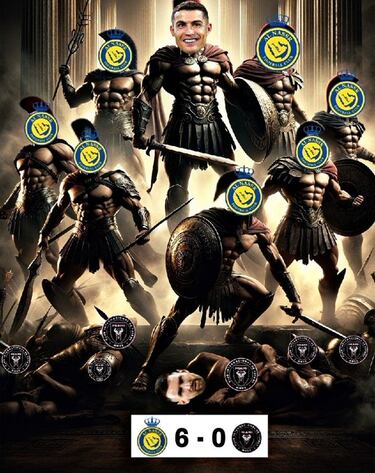 Los memes se ceban con Messi tras la goleada del Al-Nassr