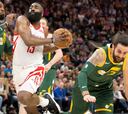 Un superlativo Harden roza el 5x5 y destroza a Utah Jazz