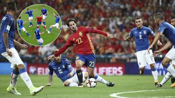 Isco recordó al mejor Iniesta ante Italia