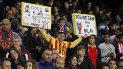 Champions League anthem whistled at the Camp Nou