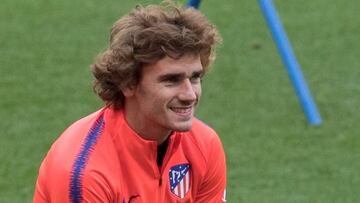 Griezmann, en un entrenamiento reciente.