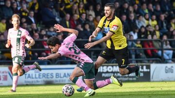 Lainez, durante un duelo de Copa del Rey. 
  