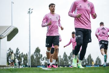 Gabri Veiga, jugador del Celta, durante un entrenamiento.