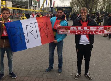Los aficionados del Mónaco se vuelcan en su apoyo a Bartra