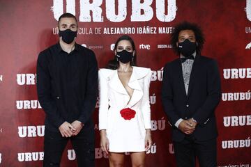 Marcelo y parte del Madrid acompañan a Clarice Alves en el estreno de 'Urubú'