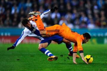 Carvajal pelea con Stuani.