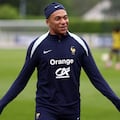 Mbappé, en una imagen de archivo de una concentración de Francia en Clairefontaine.