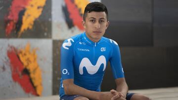 El ciclista del Movistar Einer Rubio posa en una entrevista para AS.
 
 
 