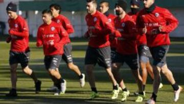 La Roja realizó una suave práctica esta mañana en Juan Pinto Durán.