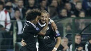 Marcelo y Benzema