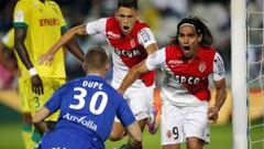 Falcao celebra su gol ante el Nantes.