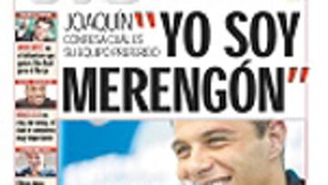 Joaquín nunca escondió sus preferencias por el equipo blanco.