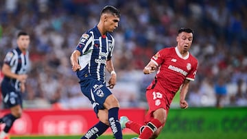 Fidel Ambriz of Monterrey during the 6th round match between Monterrey and Toluca as part of the Liga BBVA MX, Torneo Apertura 2024 at BBVA Bancomer Stadium on August 31, 2024 in Monterrey, Nuevo Leon, Mexico.