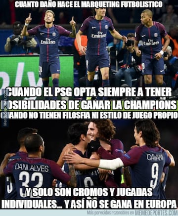 Los memes más divertidos del PSG-Real Madrid