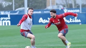 Moro, junto a Abel Bretones, en un entrenamiento anterior.