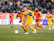 during the round one first leg match between Forge FC and Tigres UANL as part of the CONCACAF Champions Cup 2026, at Hamilton Stadium on February 03, 2026 in Hamilton, Ontario, Canada.