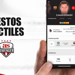 Gestos táctiles en Biwenger