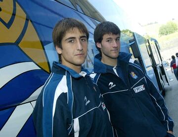 Markel Bergara, junto a Aguirretxe  en 2005.