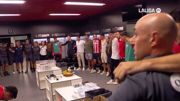 Hasta Tebas se emociona con el padrenuestro del Athletic antes de empezar la Liga
