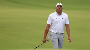 Venezuela’s Jhonattan Vegas tops the leaderboard after the opening day of action at the PGA Championship being staged in North Carolina.
