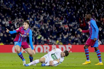 El canterano blaugrana entró al partido en el segundo tiempo y aprovechó un pase Gavi para anotar el gol que le dio los 3 puntos a su equipo.