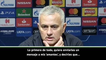 "Quiero mandarles un mensaje a mis amantes": Mou sacó pecho ante los periodistas