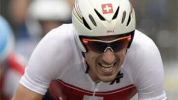 <b>OTRA MEDALLA.</b>El suizo es todo un ejemplo de potencia. Ganó el bronce en la prueba de fondo y ahora el oro es su gran especialidad, la contrarreloj.