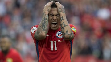 Futbol, Chile vs Australia
 El jugador de la seleccion chilena Eduardo Vargas en accin durante el partido del grupo B de la Copa Confederaciones contra Australia disputado en el estadio Arena Spartak de Moscu, Rusia.
 25/06/2017
 Mexsport/Photosport
 ***