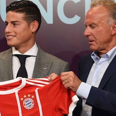 Rummenigge dice que James se quedará en el Bayern Múnich