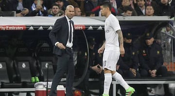 Bench time | A familiar scene for James under Zidane.