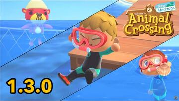 Actualización 1.3.0 de verano en Animal Crossing: New Horizons; ya podemos nadar y bucear