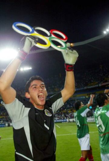 Festejo con la Selección.