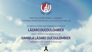 Falleció Daniela Lázaro, jugadora del Atlético San Luis