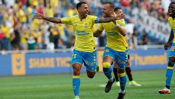 16/10/21 FUTBOL SEGUNDA DIVISION  PARTIDO UD LAS PALMAS - TENERIFE  PRIMER GOL JONATHAN VIERA 1-0 ALEGRIA