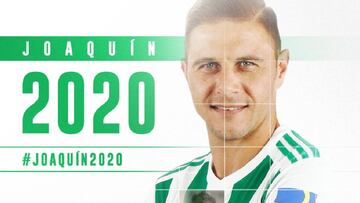 Oficial: Joaquín renueva con el Betis hasta verano de 2020