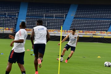 La Selección Colombia entrenó por primera vez en el Metropolitano para preparar el duelo ante Argentina. Activación física, movilidad y definición fueron los trabajos del equipo nacional 