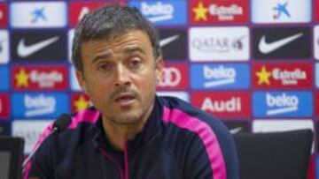 Luis Enrique, en rueda de prensa.