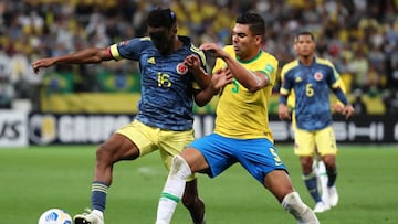 Rendimiento de los jugadores de Colombia ante Brasil por Eliminatorias.