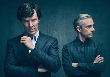 'Sherlock' es una reinterpretaci¨®n moderna de las historias de Sherlock Holmes de Arthur Conan Doyle. Benedict Cumberbatch es Holmes y Martin Freeman es Watson