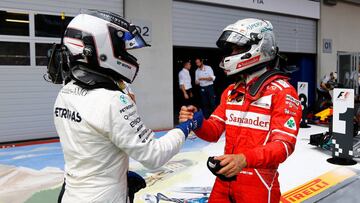 Bottas y Vettel.