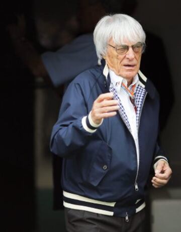 Bernie Ecclestone en el paddock.