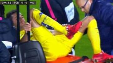 Bruno se duele de la rodilla derecha.