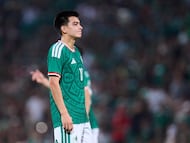 Gilberto Mora of Mexico during 2025 International Friendly match between Mexico (Mexican National team) and Uruguay at TSM Corona Stadium, on November 15, 2025 in Torreon, Coahuila, Mexico.