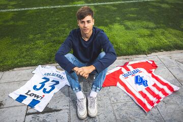 Es canterano del Leganés. Debutó de titular con el primer equipo en el Trofeo Villa de Leganés, en Butarque y ante el Valladolid en octubre de 2024. Hugo Solozábal se formó en las categorías inferiores del Atlético de Madrid. Es hijo de Roberto Solozábal, capitán del Atlético del doblete en el 96.